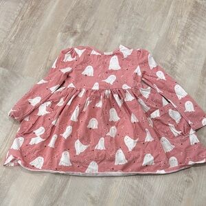 Flapdoodles Pink Ghost Pattern Dress